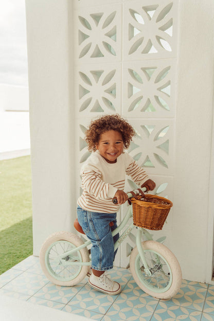 BANWOOD BALANCE BIKE 12" FIRST GO VINTAGE - PALE MINT