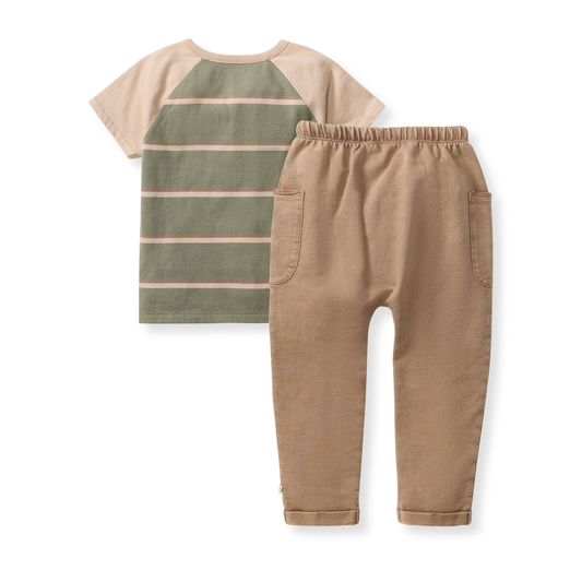 Holland Stripe Tee Set: Tranquility / 4 Toddler