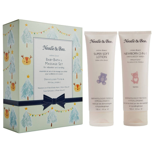 Baby Bath & Massage Set, Crème Douce, Holiday