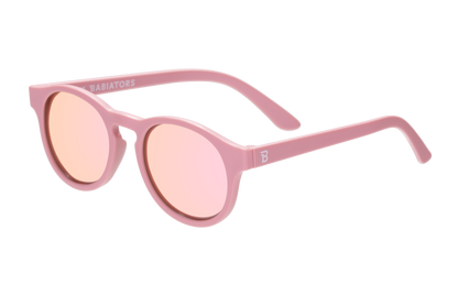 Pretty in Pink Polarized Keyhole Sunglasses w/ Mirrored Lens