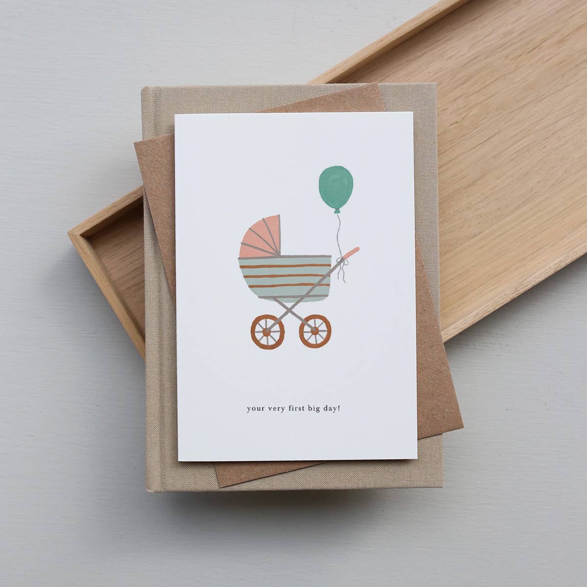Greeting Card // Pram (your very first big day!)