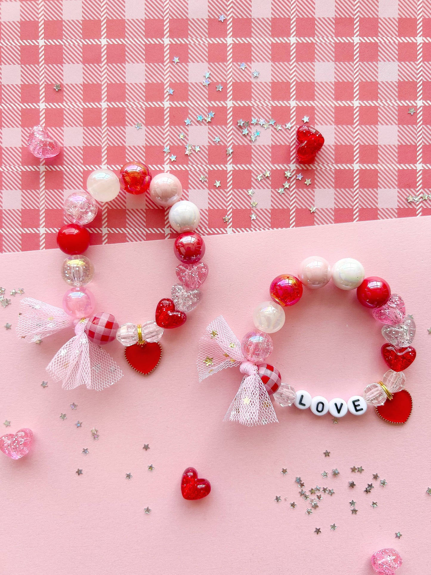 Valentine Red Heart Kids Charm Bracelet