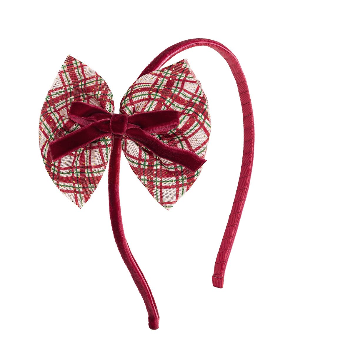 Christmas Plaid Layered Bow Headband - Hair Bows
