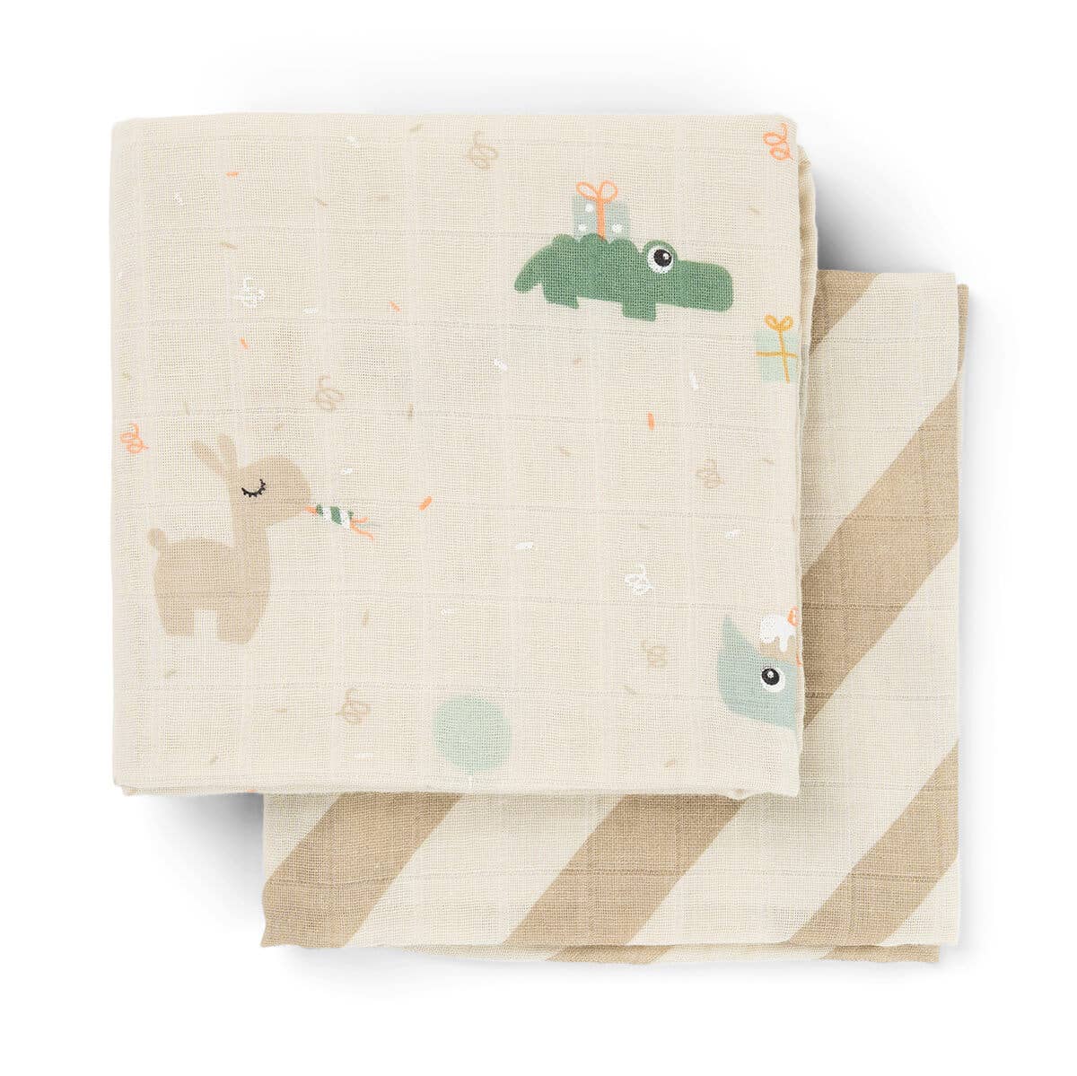 Burp cloth 2-pack Celebration Sand