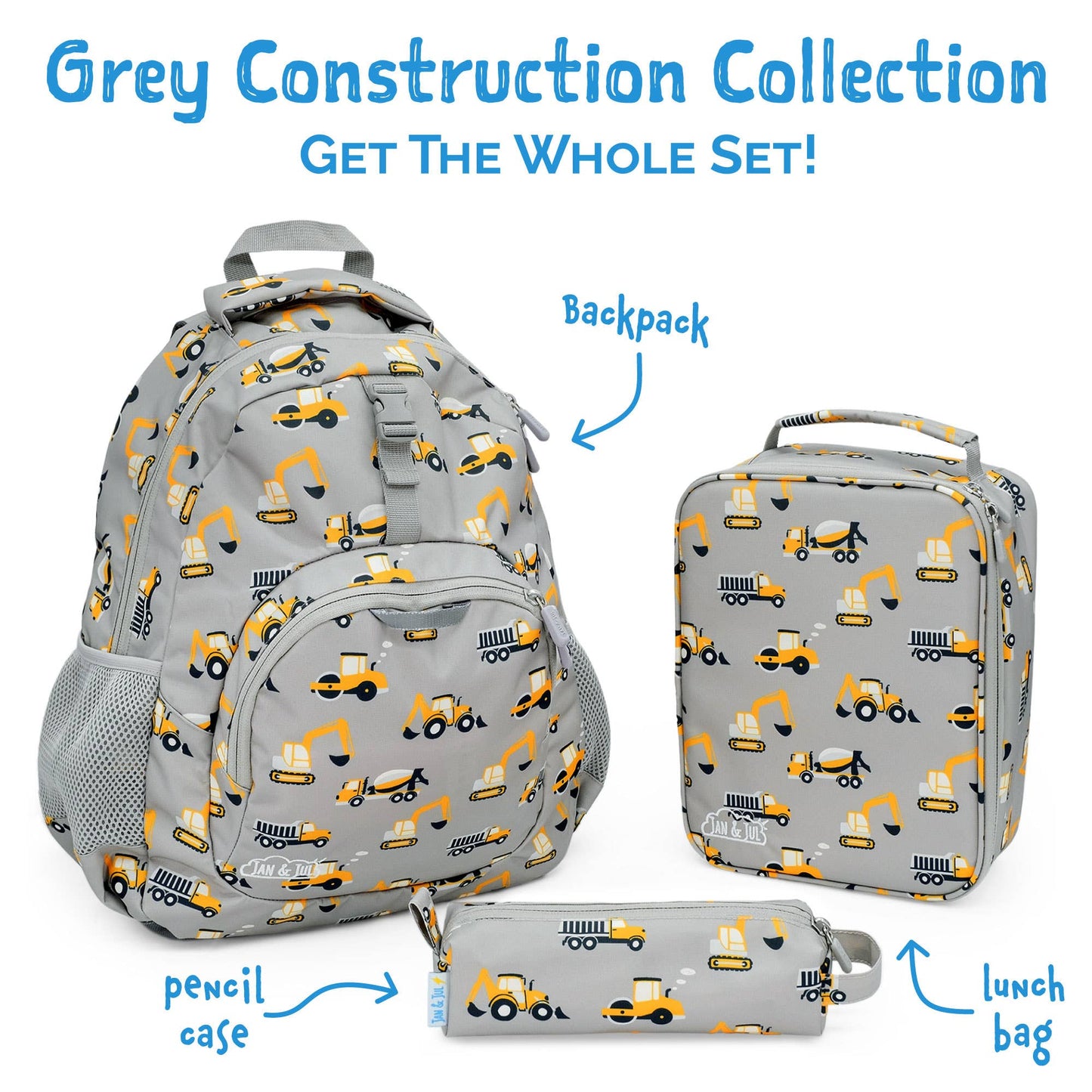 Grey Construction | Little Xplorers Kids' Backpack
