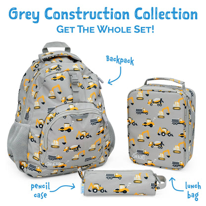 Grey Construction | Little Xplorers Mini Preschool Backpack