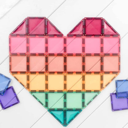 CONNETIX Magnetic Tiles Pastel Mega Pack, 202 Pieces