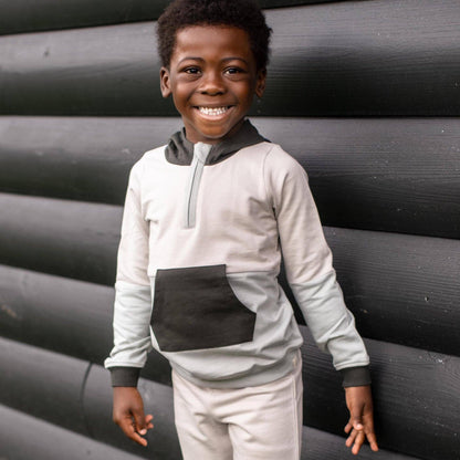 Color Blocked Sweatshirt & Pants Set - Bobcat: 2T
