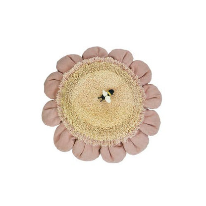 Floor cushion Pink Daisy: Ø 2' 4"