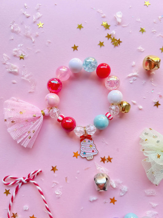 Starlette Collection – Sugarplum Tree Beaded Charm Bracelet 