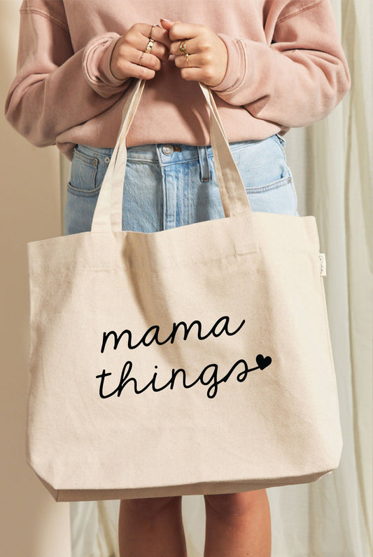 MAMA THINGS Canvas Tote Bag
