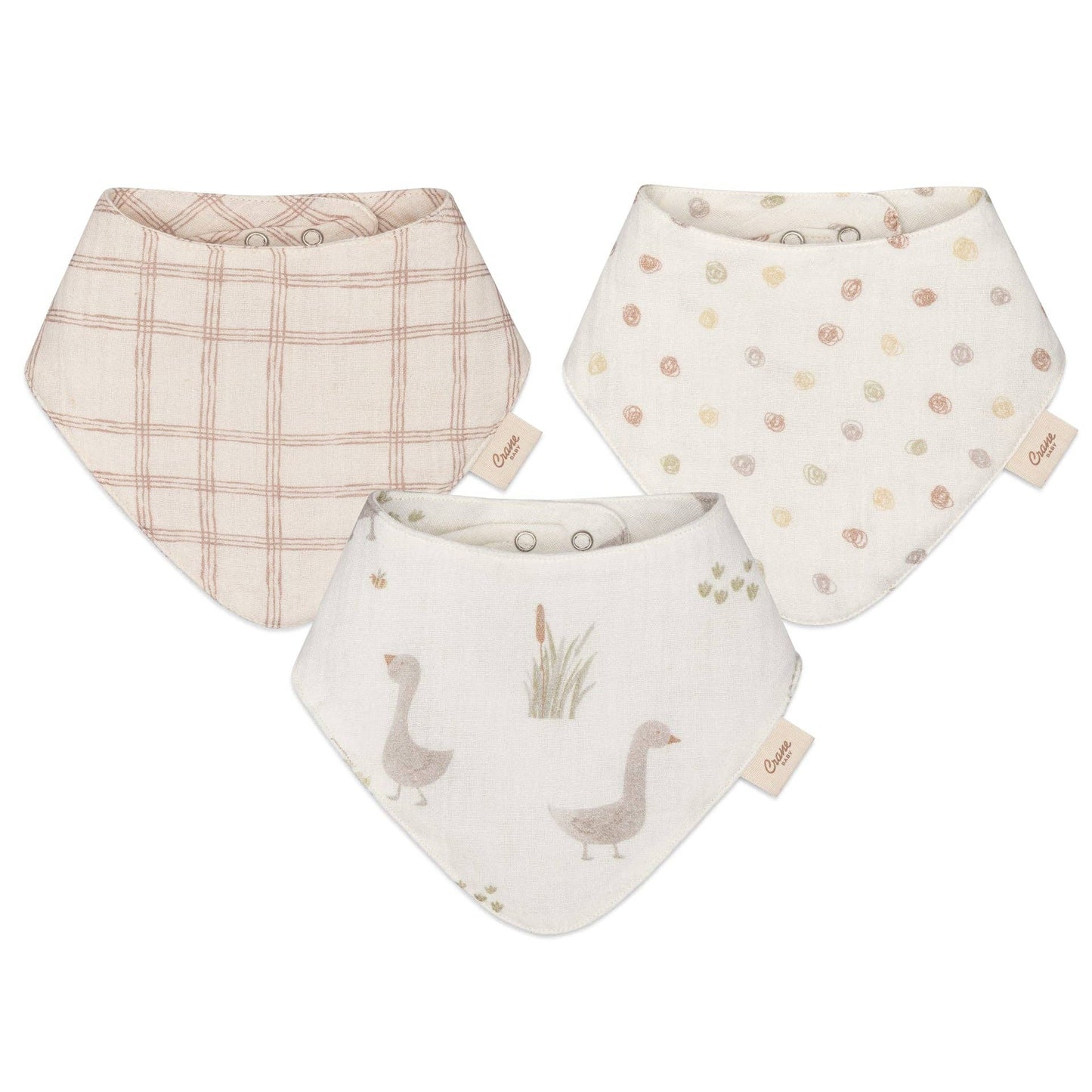 Charlie 3-pc. Farmhouse Goose Bib Set