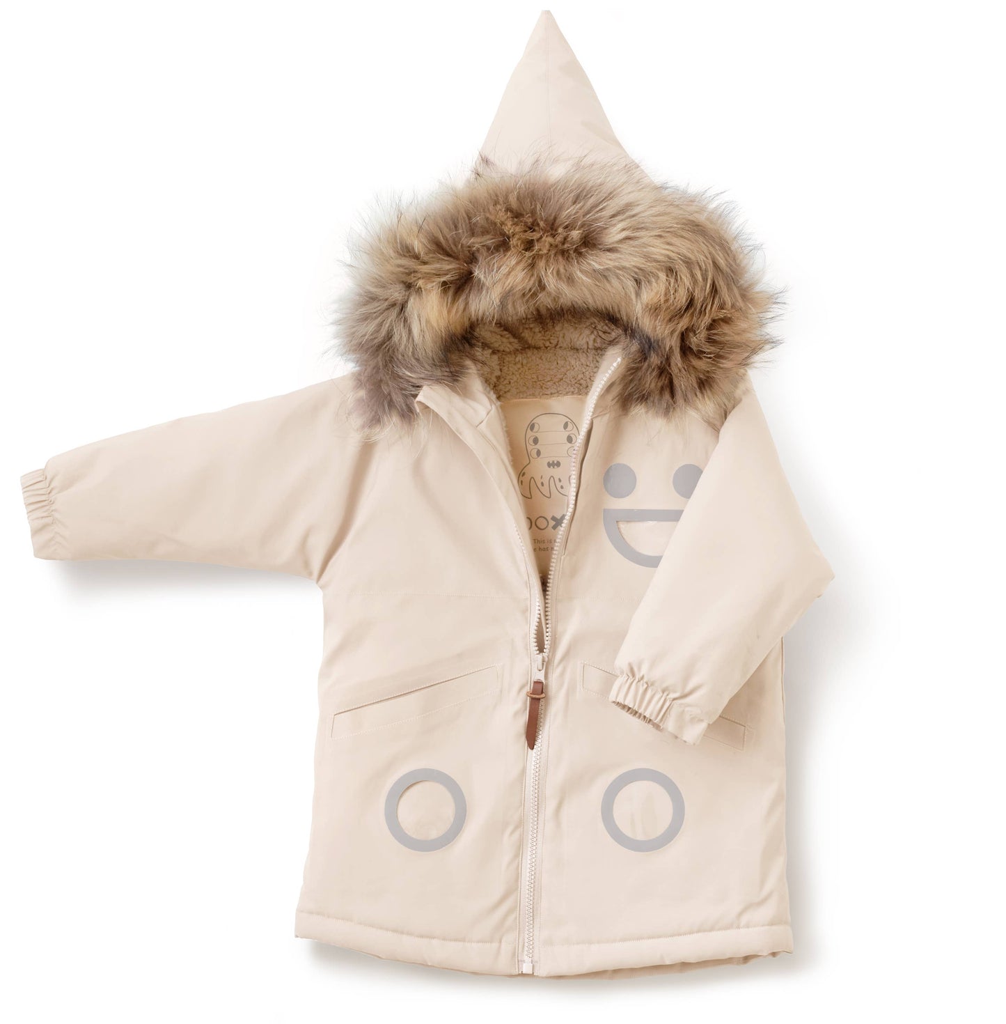 Warm Waterproof & Snowproof Kids' Winter Coat (Creamy White): 2Y (92cm)