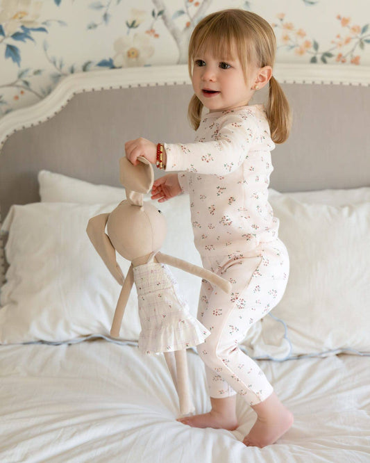Cameo Florals 2 Pc Pajama Set: Soft Pink / 12-18 Months