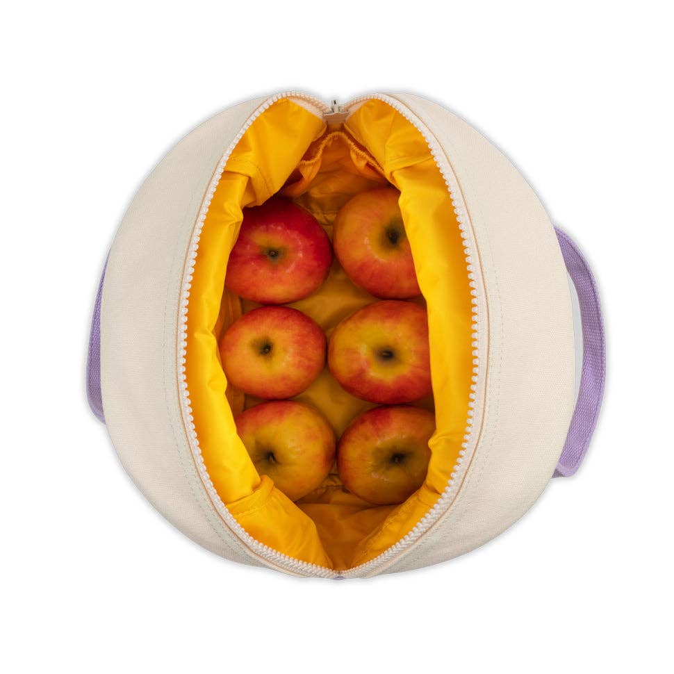Zipper Lunch Bag - 'Lunch' Lavender Poppy