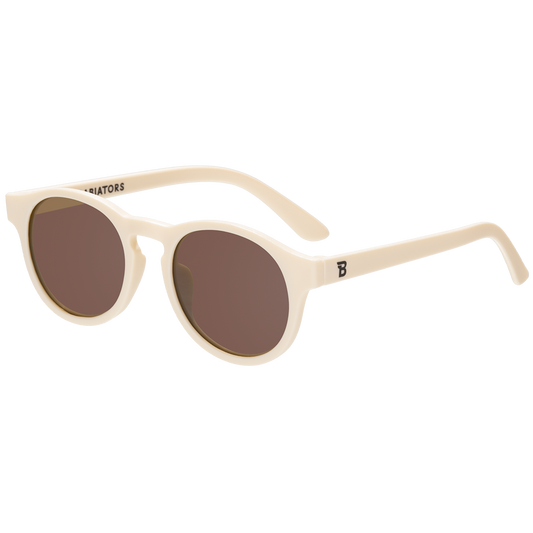 Sweet Cream Keyhole Sunglasses with Amber Lens: Ages 3-5