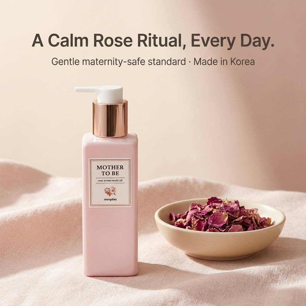 Mother To Be Rose Aroma Multi Oil 200ml | Nourishing Maternity Body Oil | Made in Korea