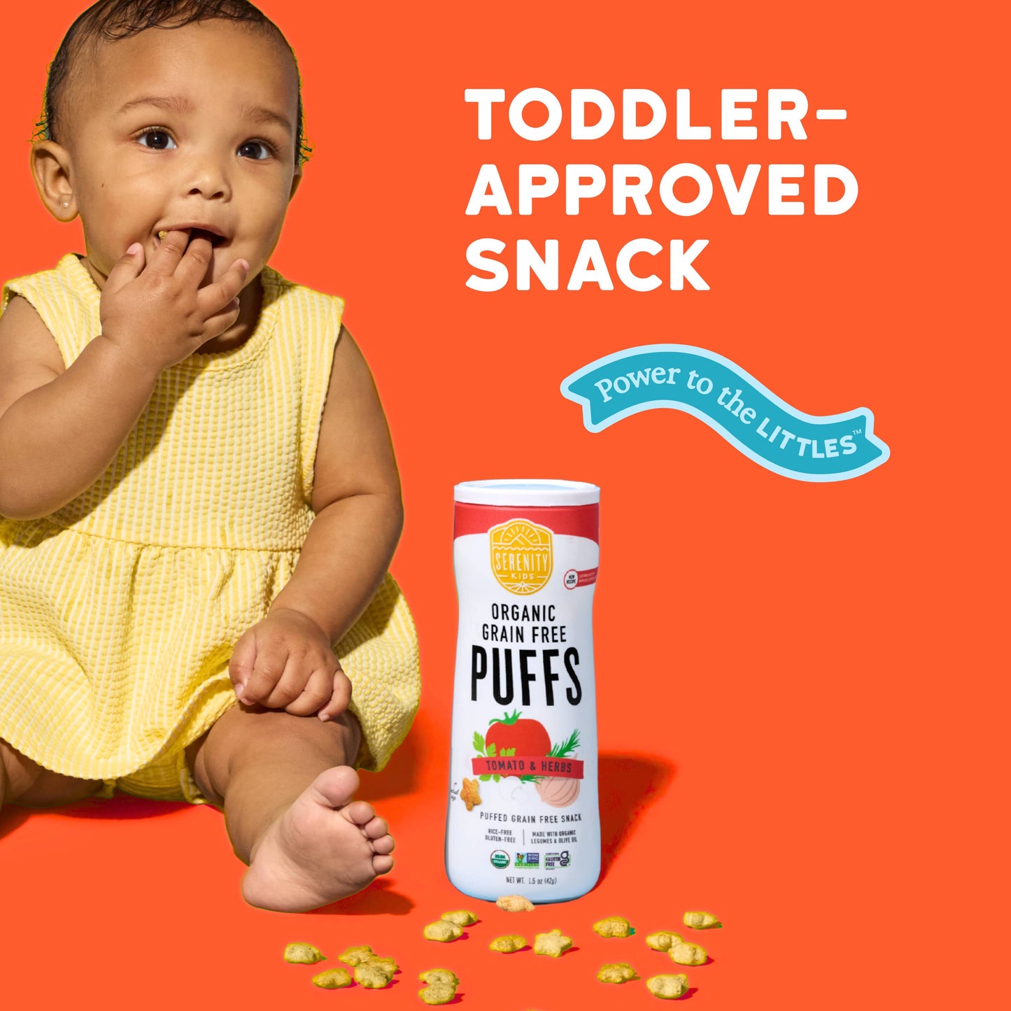 Tomato & Herbs Organic Grain Free Puffs (6 Cans)