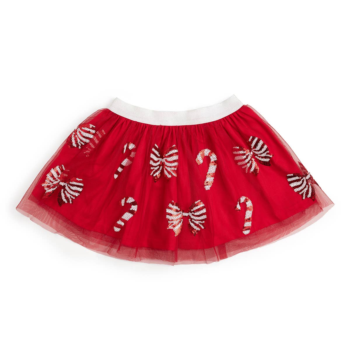 Candy Cane Coquette Sequin Christmas Tutu - Kids Clothing: 1-2Y