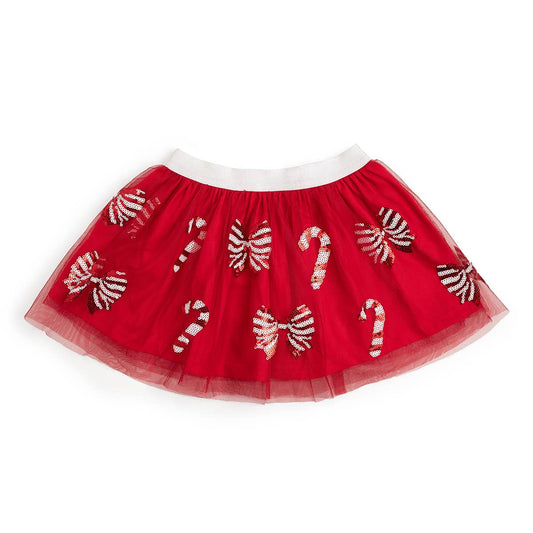 Candy Cane Coquette Sequin Christmas Tutu - Kids Clothing: 1-2Y
