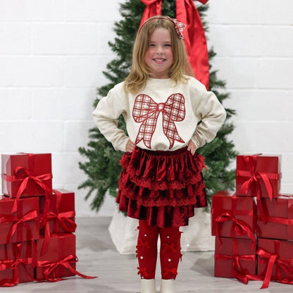 Ruby Red Bedazzled Tights - Holiday Accessories
