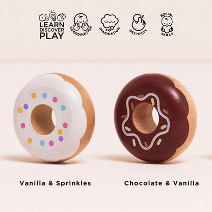 Wooden Donut Play Food Set