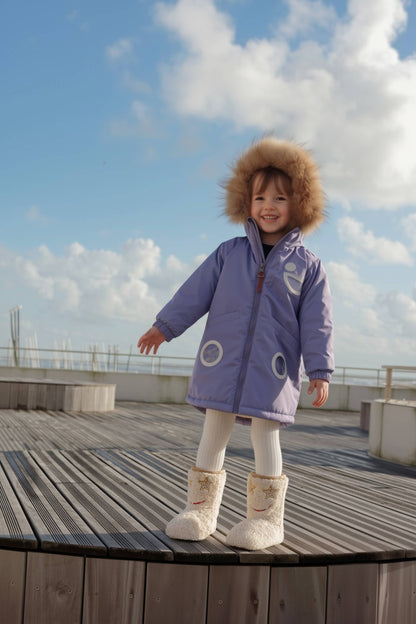 Warm Waterproof & Snowproof Kids' Winter Coat (Lavender)