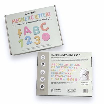 Soft Foam Magnetic Letters & Symbols 150pc Set: Solid Black