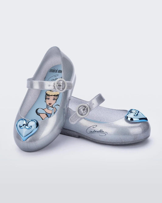 Mini Melissa + Disney Sweet Love Princess Baby Ballerinas: Silver