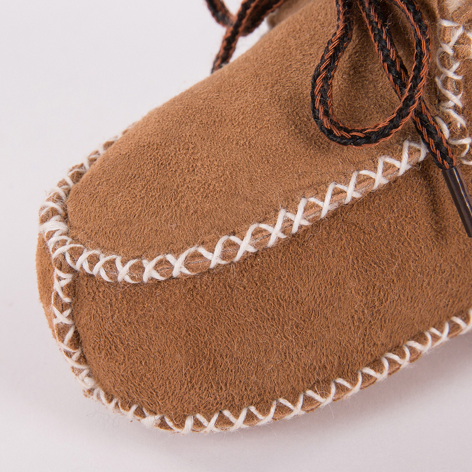 Annie & Charles® Lambskin Baby Shoes: Beige / Small