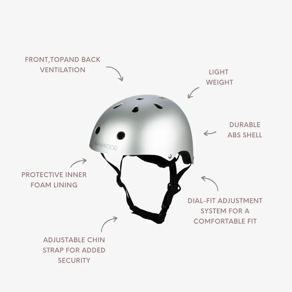 BANWOOD HELMET - MATTE CHROME (50-54 cm)