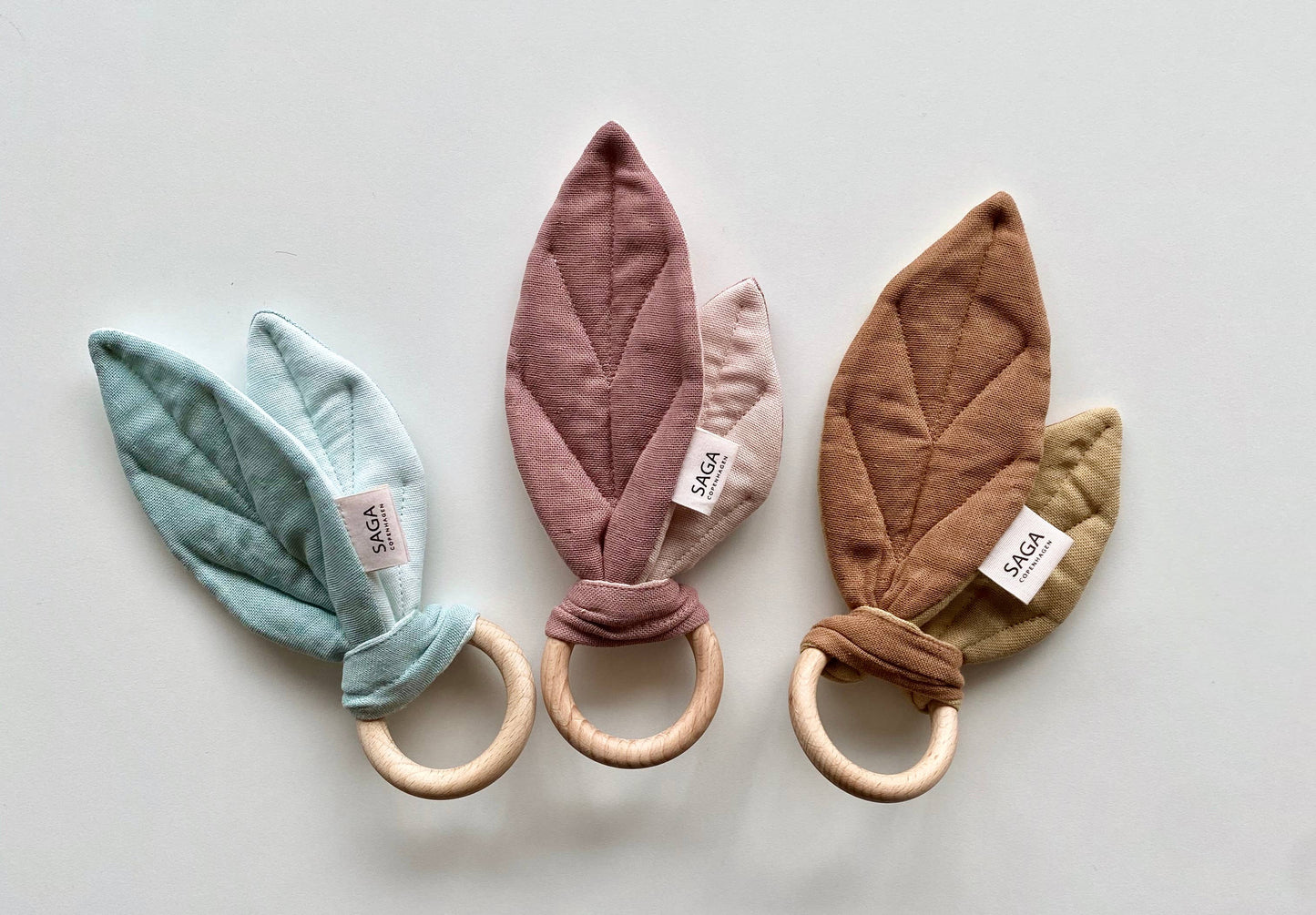 Baby Sensory Toy - Teething Ring - Almond - Organic Cotton
