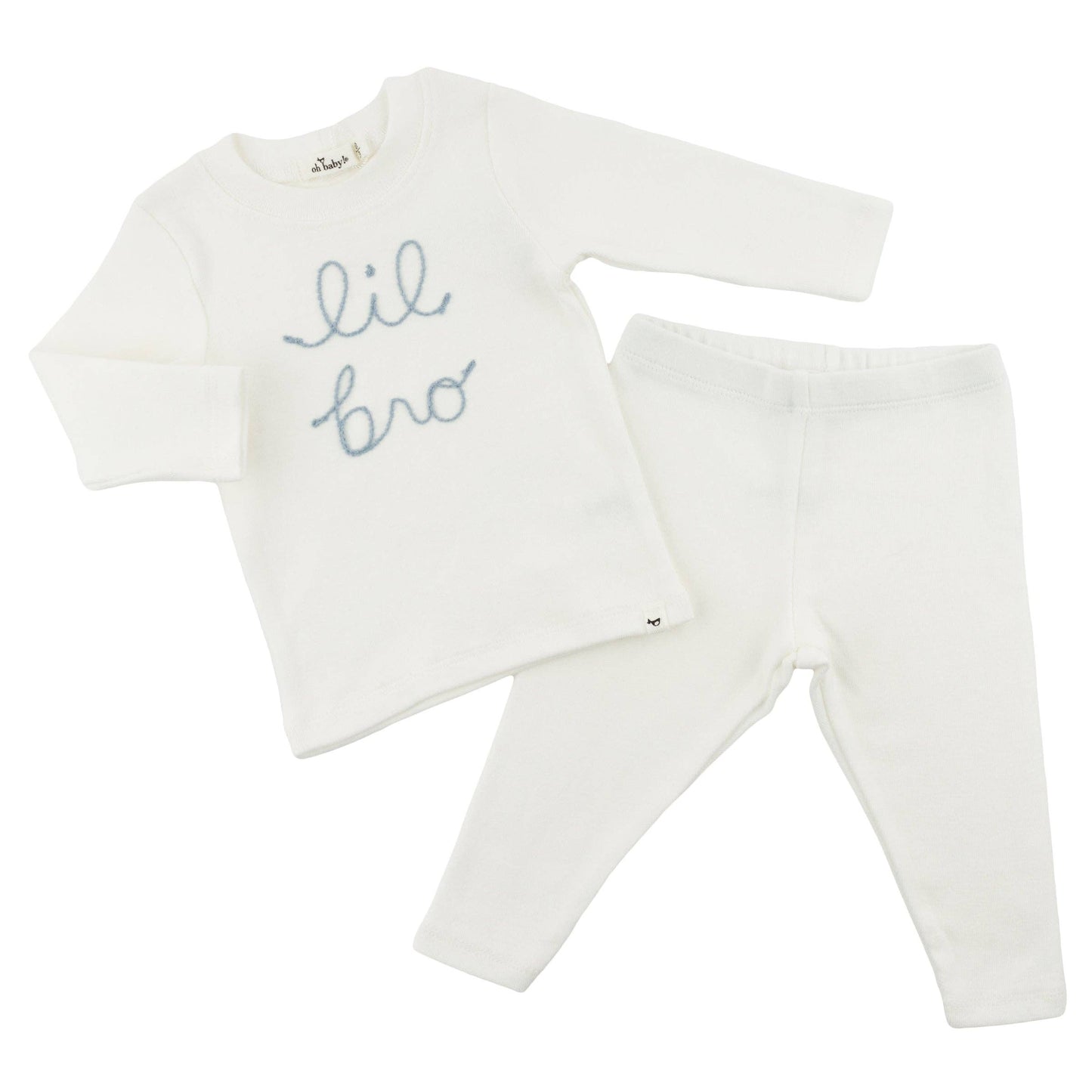 "lil bro" Fog 2pc Set BR: Cream / 3-6 mo