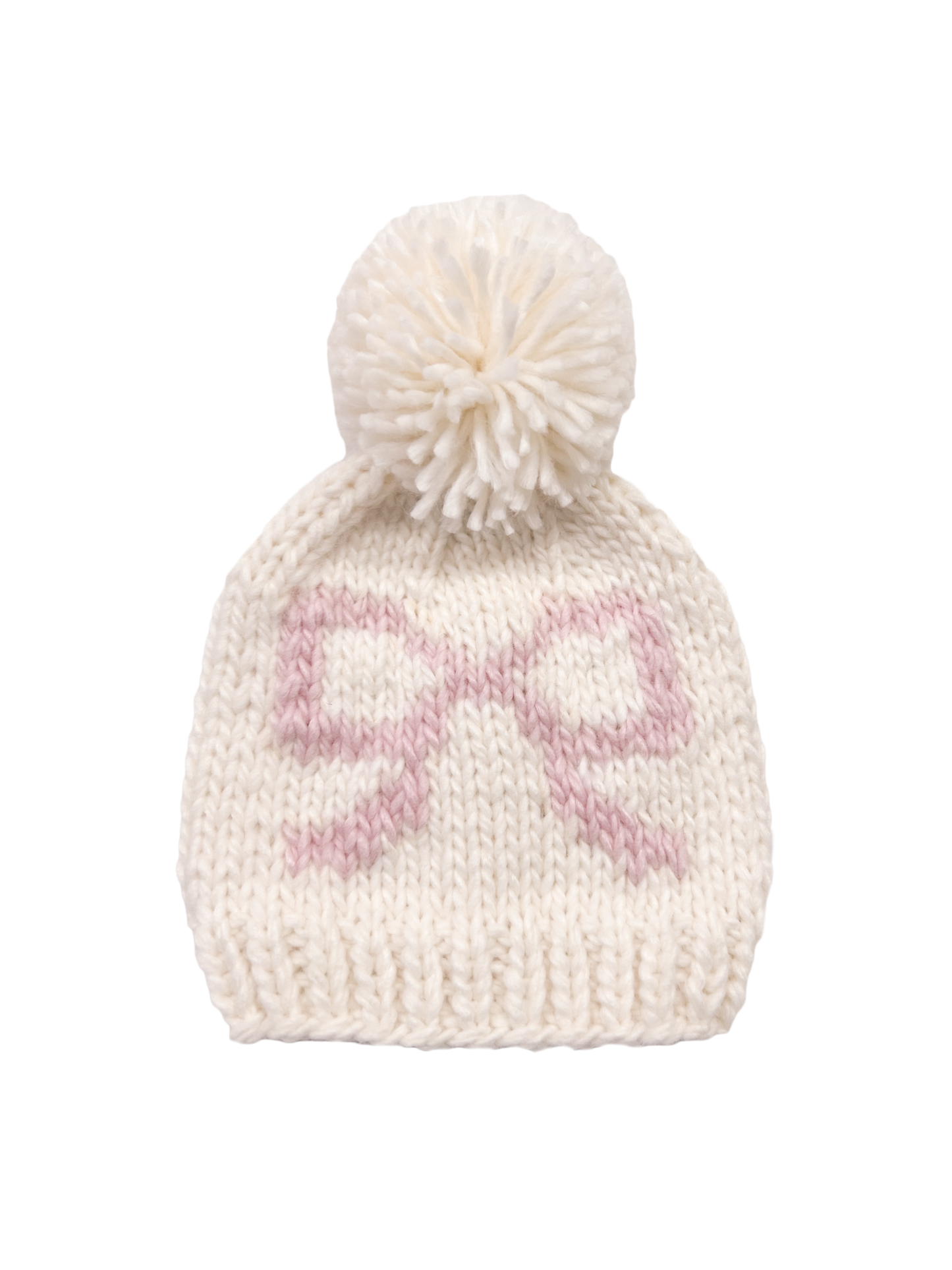 Bow Hat Pink Baby Kid Girl Beanie Fall Winter Accessories: XS; 3-6M