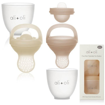 Silicone Food & Fruit Feeder (2 sizes), Oat & Coco