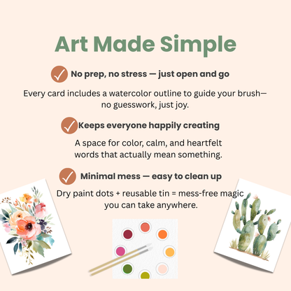 All in One Kids Watercolor Mini Prints + Postcards: Fruits
