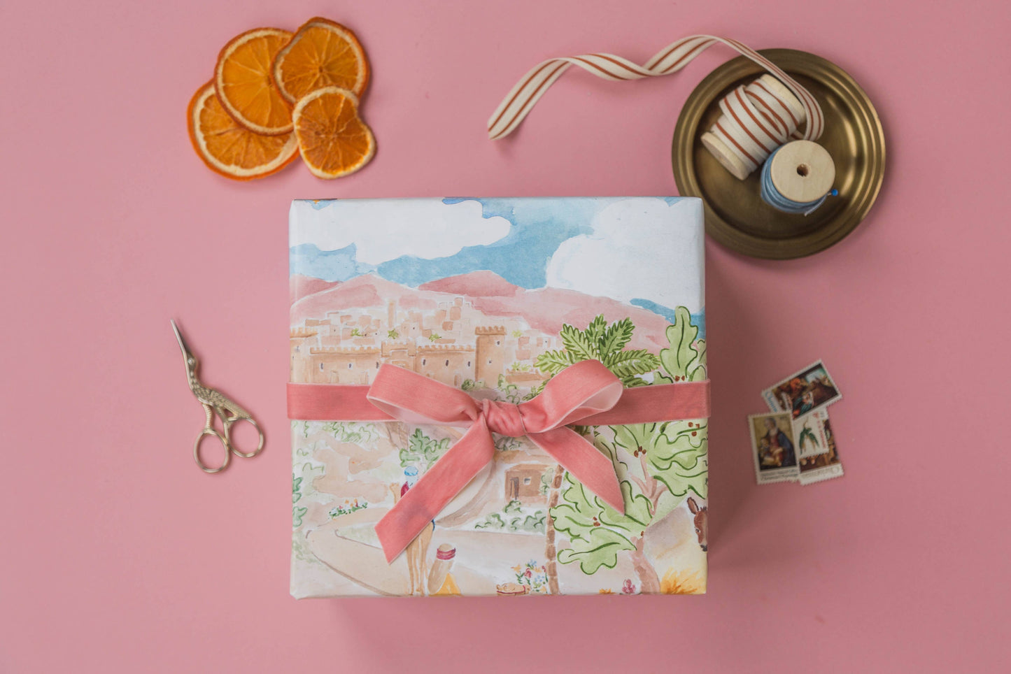 Christmas Tapestry Gift Wrap