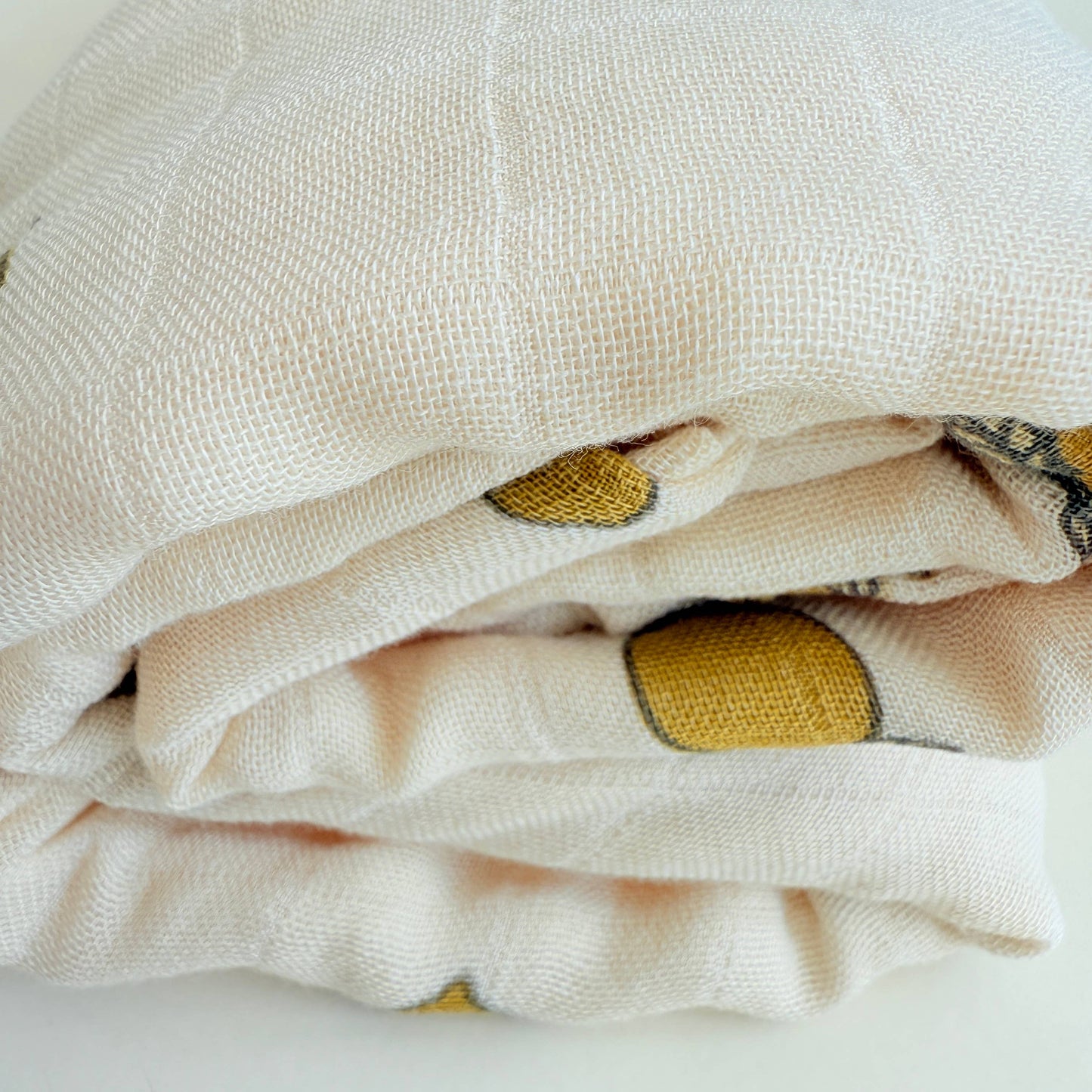 Bamboo Muslin Swaddle Baby Blanket (Lemons)