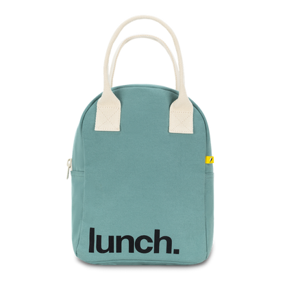 Zipper Lunch Bag - ‘Lunch’ Teal