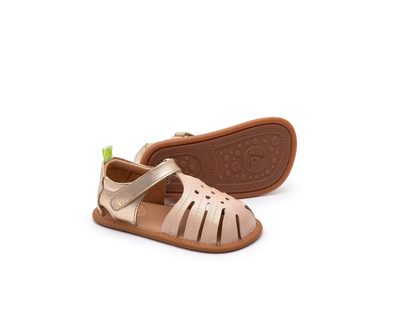 Toddler Sandals Tropically - Candy Cream/Metalic Salmon