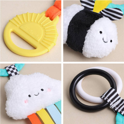 Bitzy Busy Ring™ Teething Activity Toy: Rainbow