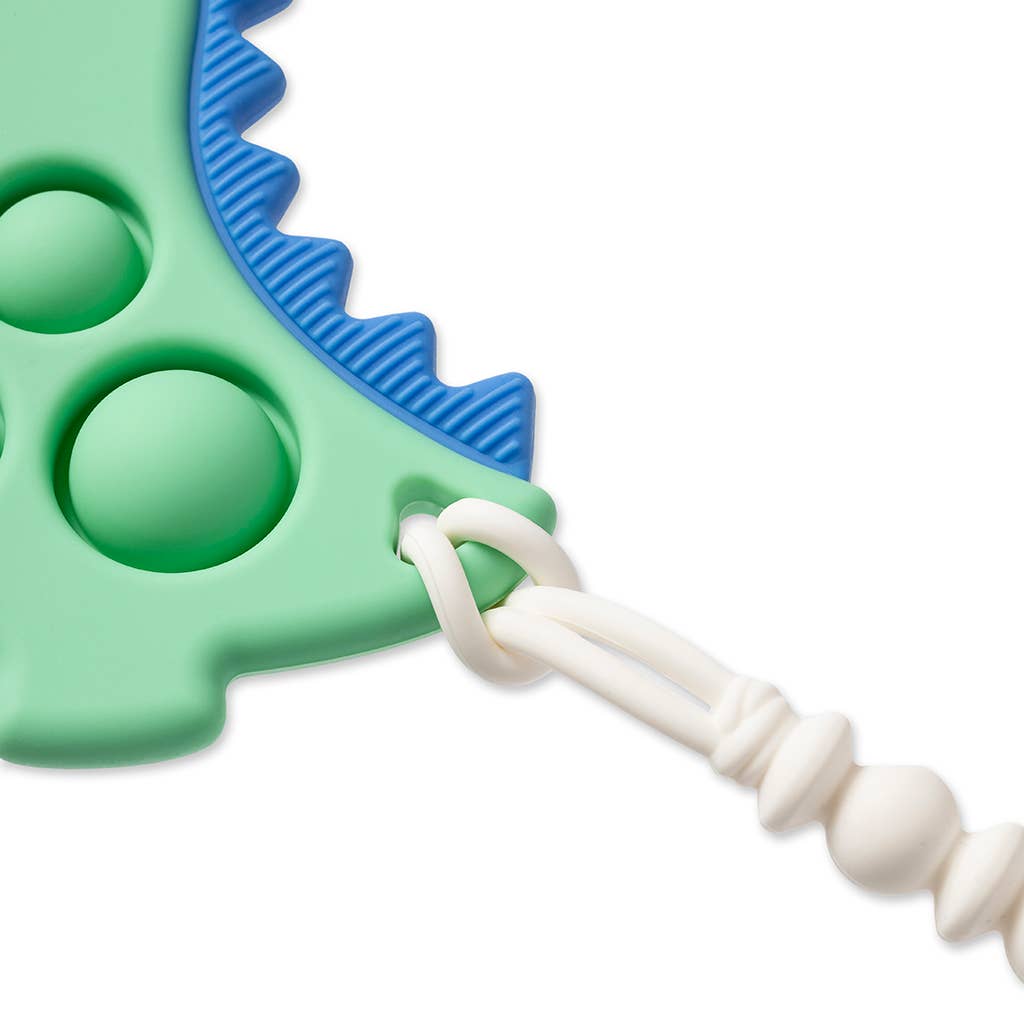 Itzy Pop™ Silicone Teether With Sensory Popper - Dino