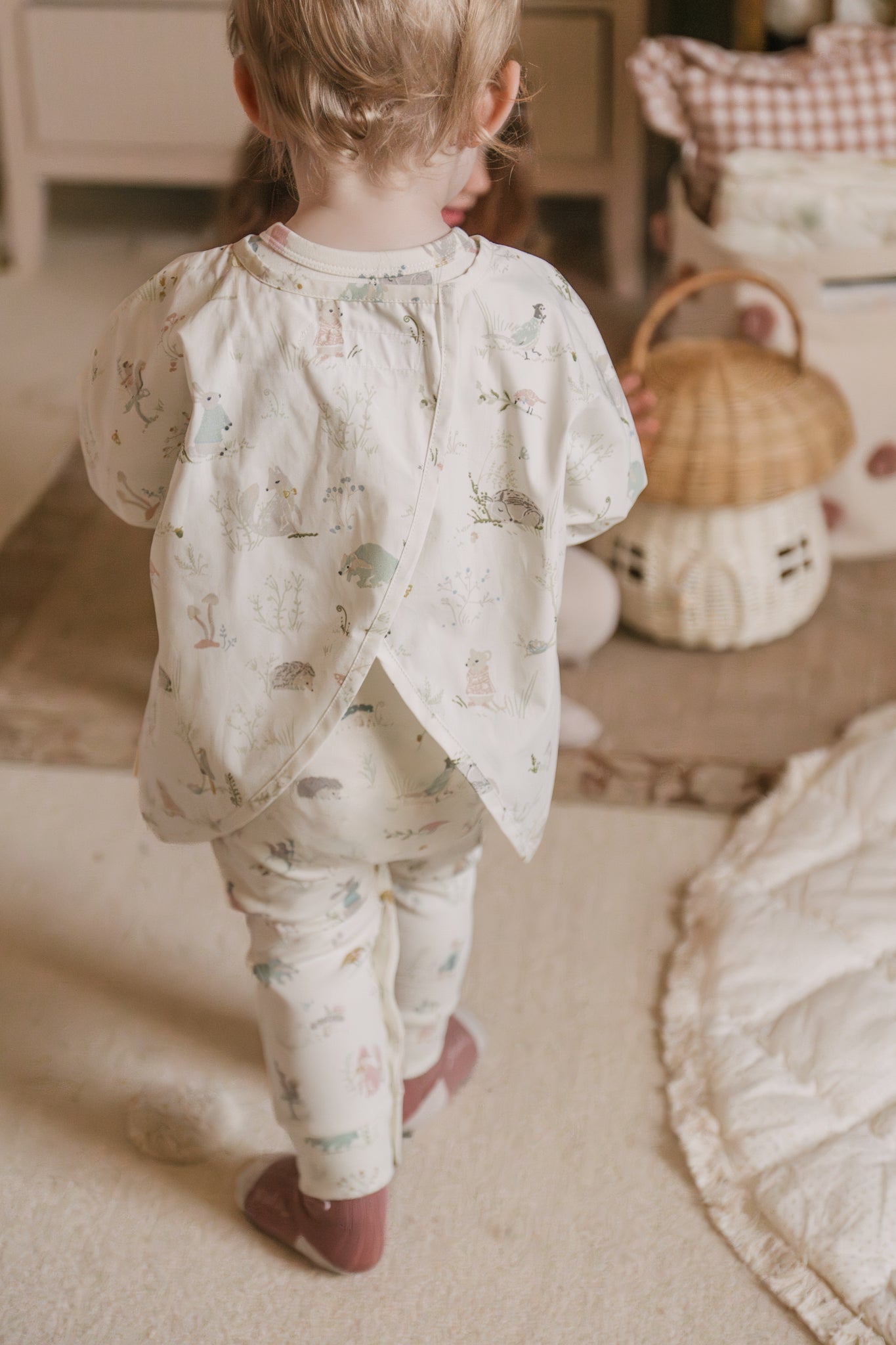 Water-Repellent Baby Smock - Forest Fable