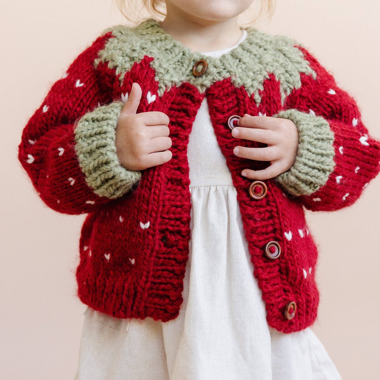 Strawberry Cardigan Baby Kid Fall Winter Halloween Costume: Red / XS 6-12m