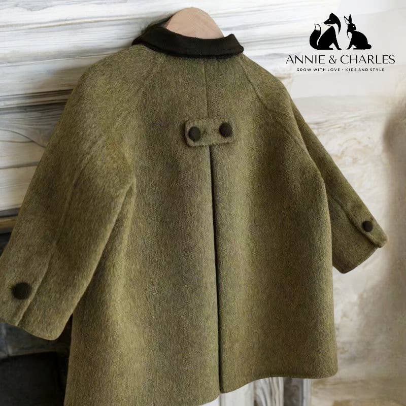 Annie & Charles® premium wool coat with collar