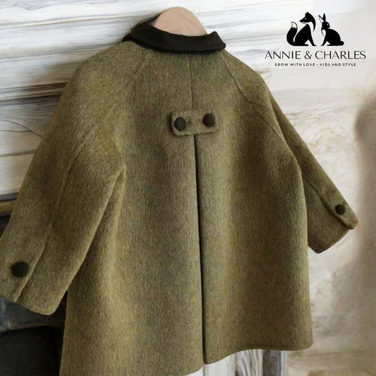 Annie & Charles® premium wool coat with collar