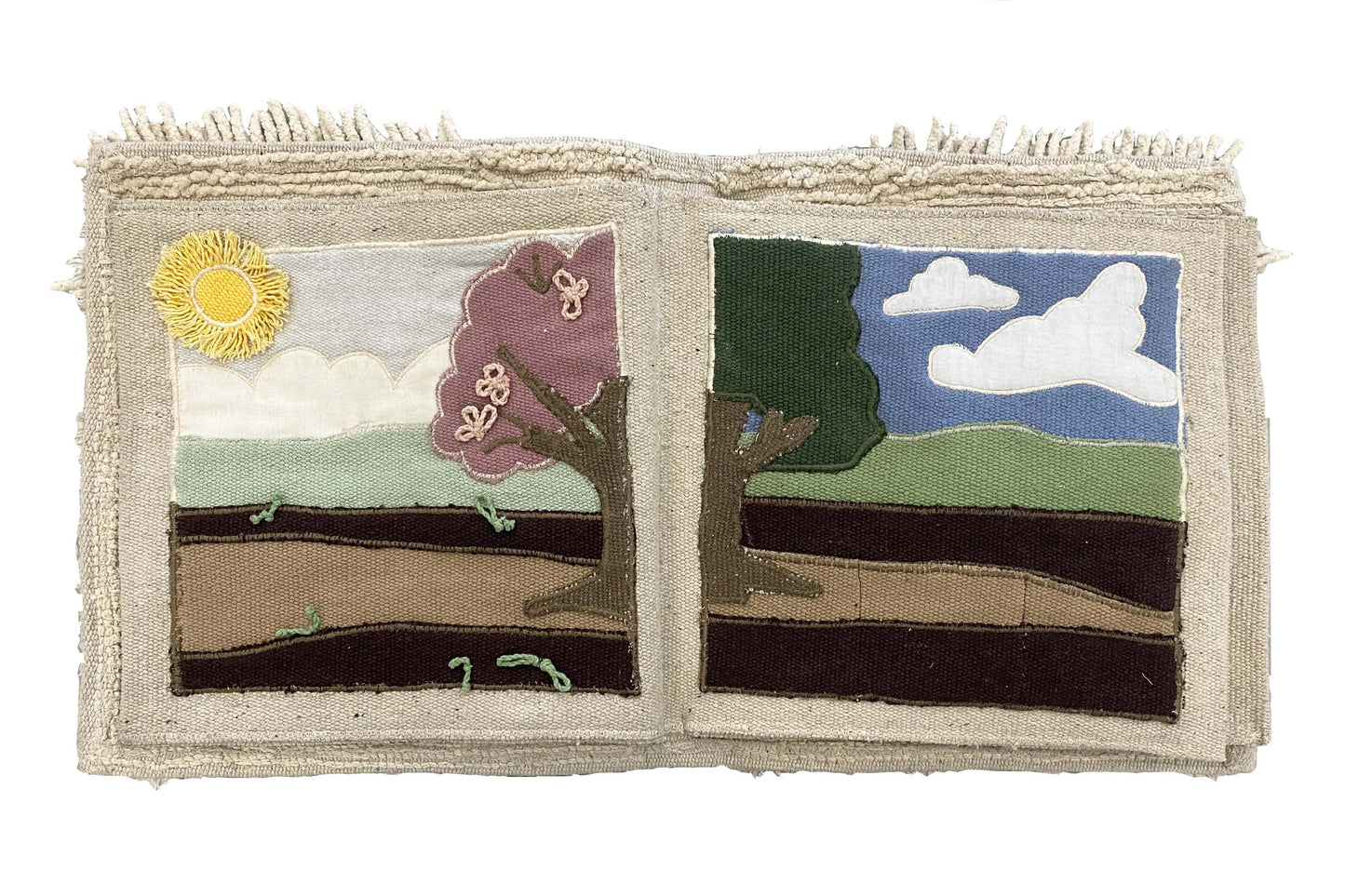 Textile book "Cool kids eat healthy": 97 % cotton 3 % other fibre / 1' x 11"