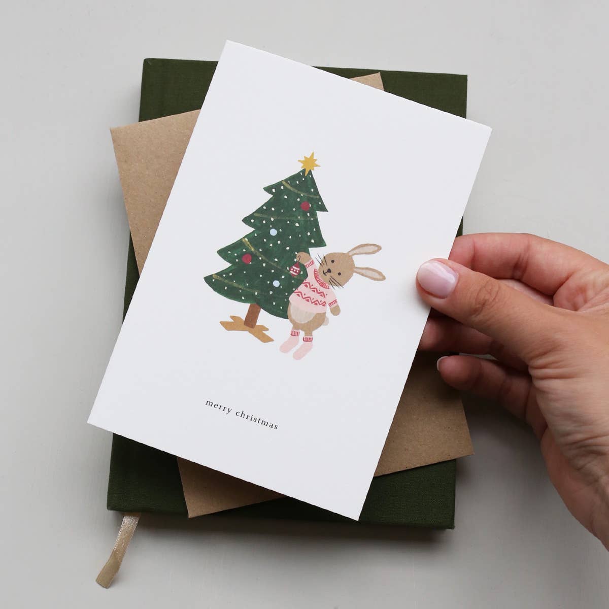 Greeting Card // Christmas bunny (merry christmas)