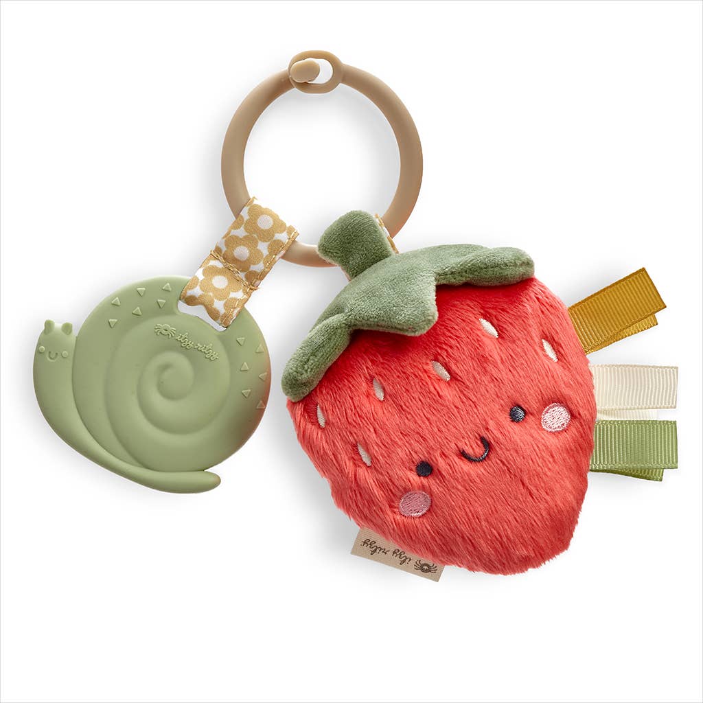 Itzy Pal™ Plush + Teether: NEW Mushroom