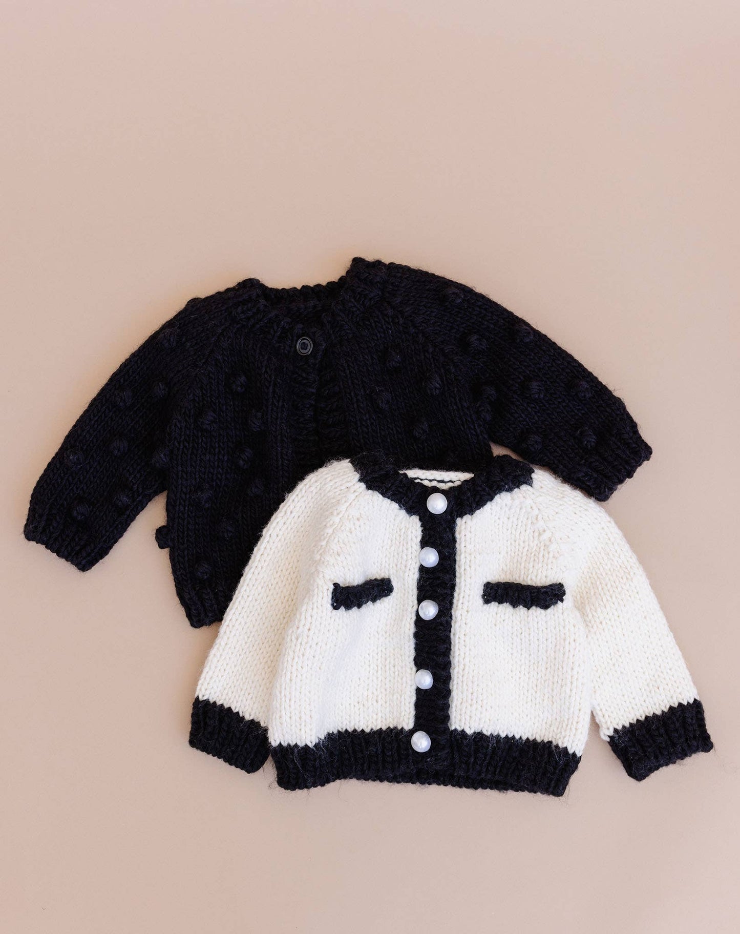 Coco Cardigan, Cream Black Pearl Girl Baby Toddler Apparel: Cream / M 2-3y